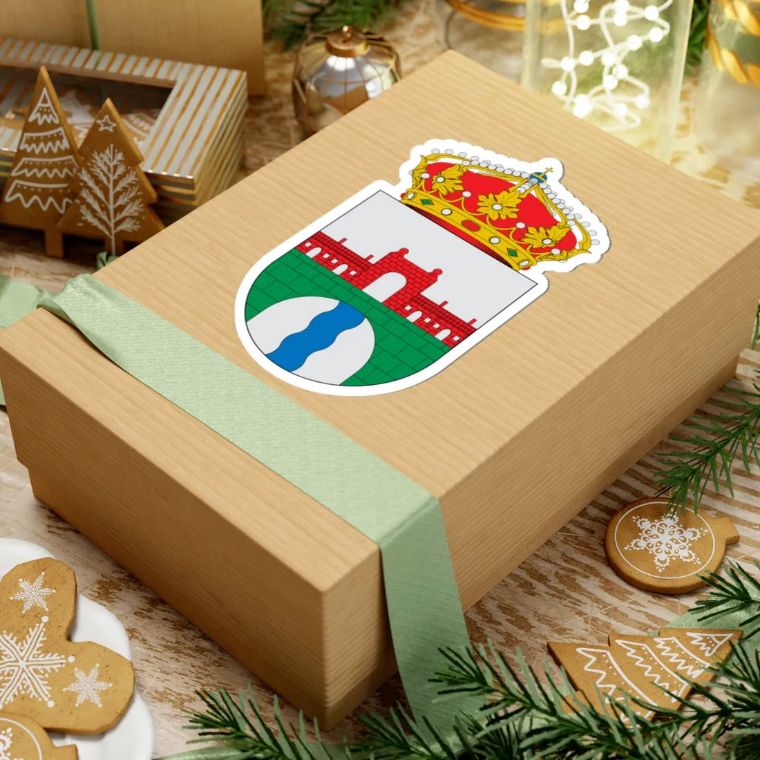 Escudo de Villanueva Mesía (Spain) (Coat of Arms) STICKER Vinyl Kiss-Cut Decal - The Sticker Space