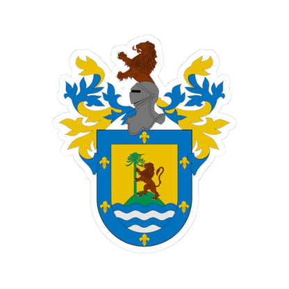 Escudo de Villarrica (Chile) (Coat of Arms) STICKER Vinyl Kiss-Cut Decal 3 Inch White - The Sticker Space