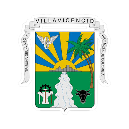 Escudo de Villavicencio (Colombia) (Coat of Arms) STICKER Vinyl Kiss-Cut Decal 2 Inch White - The Sticker Space