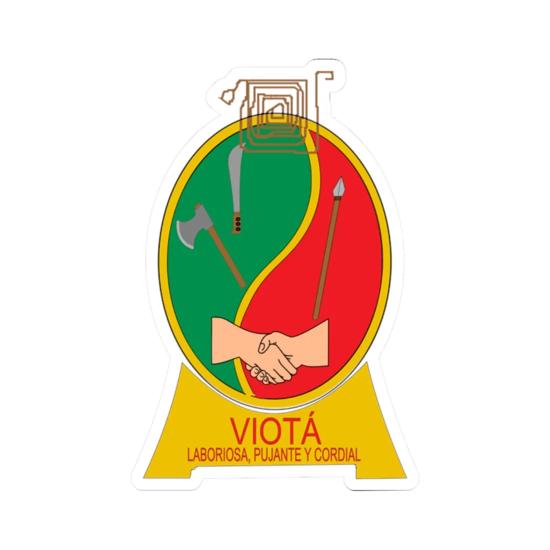 Escudo de Viotá (Colombia) (Coat of Arms) STICKER Vinyl Kiss-Cut Decal - The Sticker Space