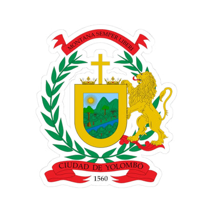 Escudo de Yolombó (Colombia) (Coat of Arms) STICKER Vinyl Kiss-Cut Decal 3 Inch White - The Sticker Space