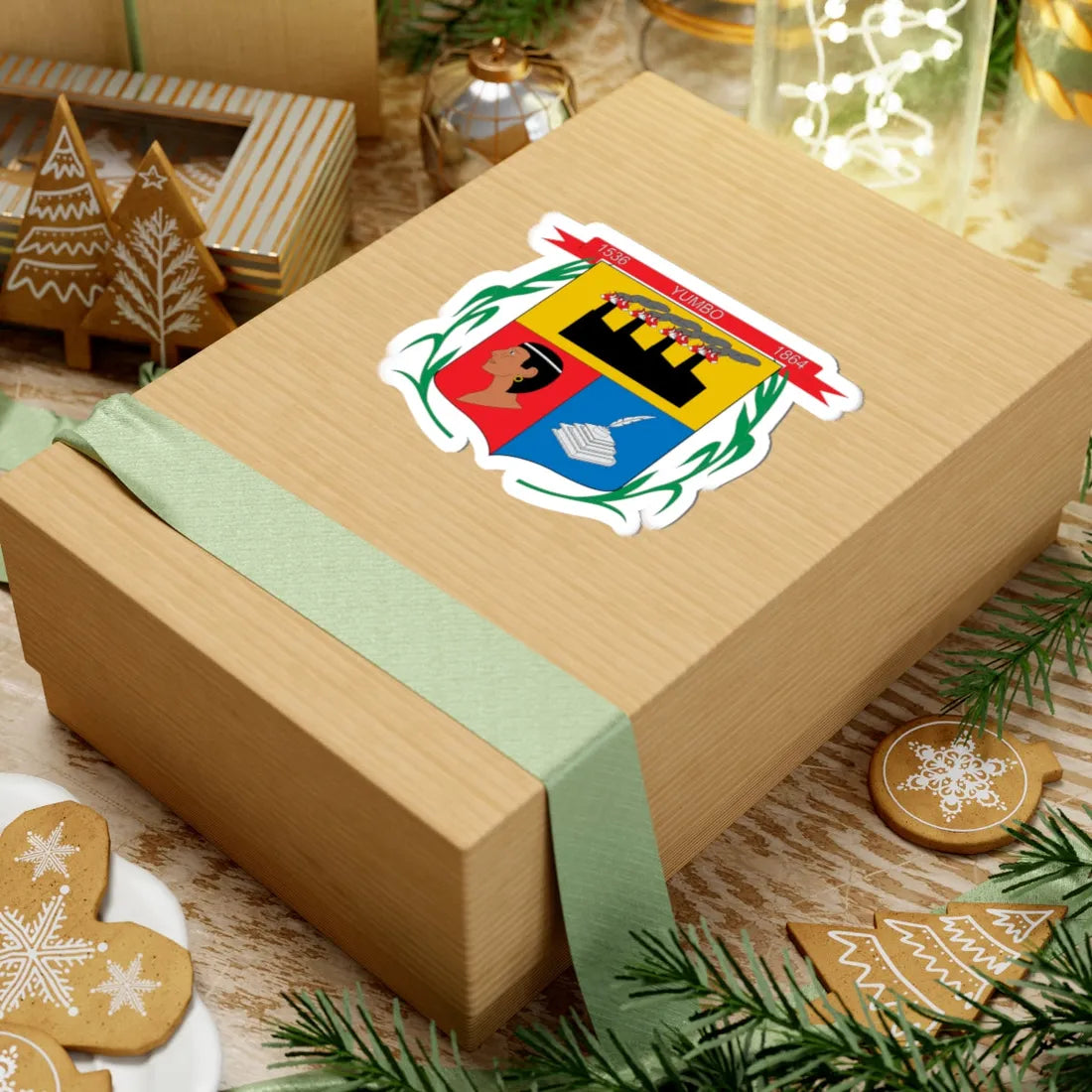 Escudo de Yumbo Valle del Cauca (Colombia) (Coat of Arms) STICKER Vinyl Kiss-Cut Decal - The Sticker Space