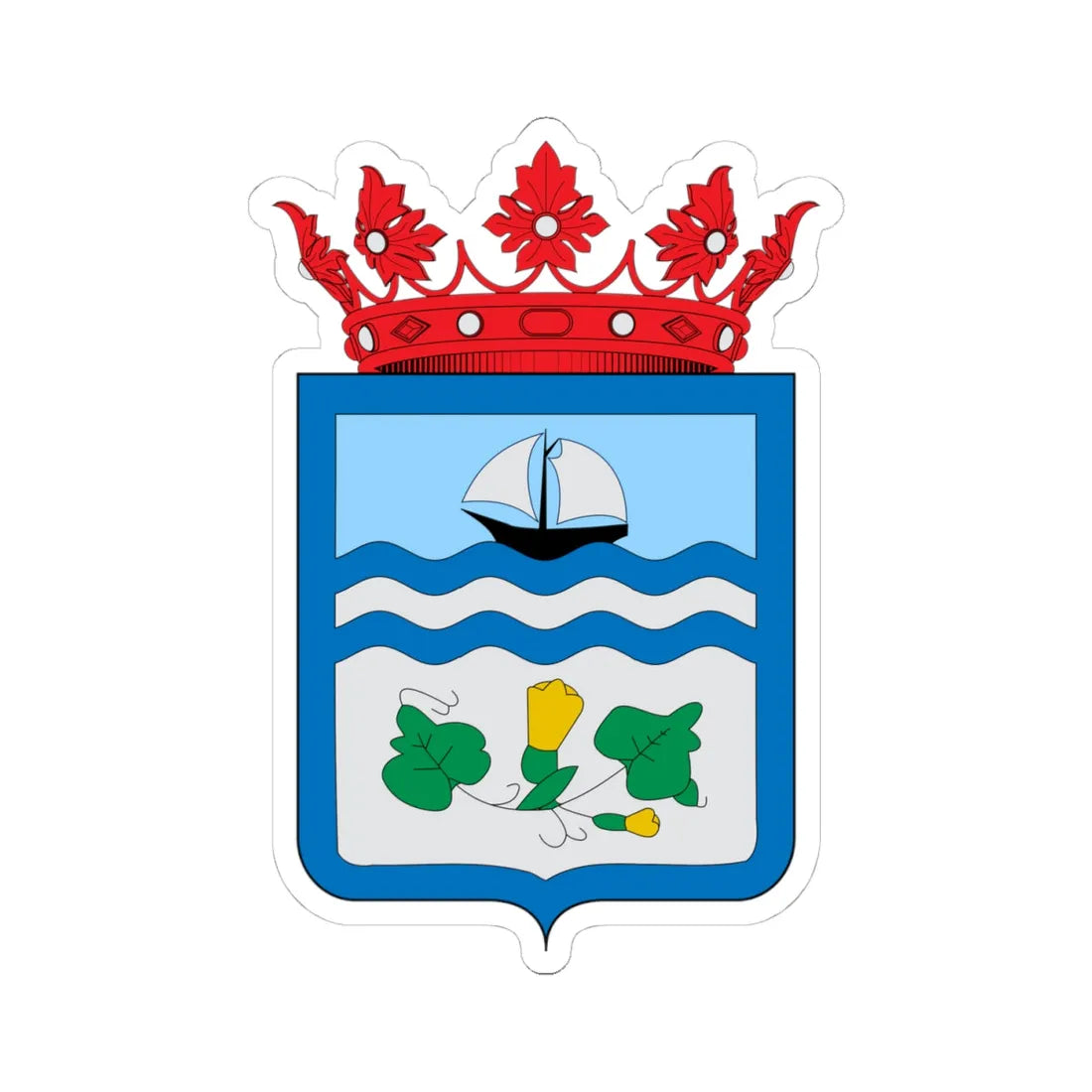 Escudo de Zapallar (Chile) (Coat of Arms) STICKER Vinyl Kiss-Cut Decal - The Sticker Space