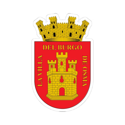 Escudo del Burgo de Osma (Spain) (Coat of Arms) STICKER Vinyl Kiss-Cut Decal 4 Inch White - The Sticker Space