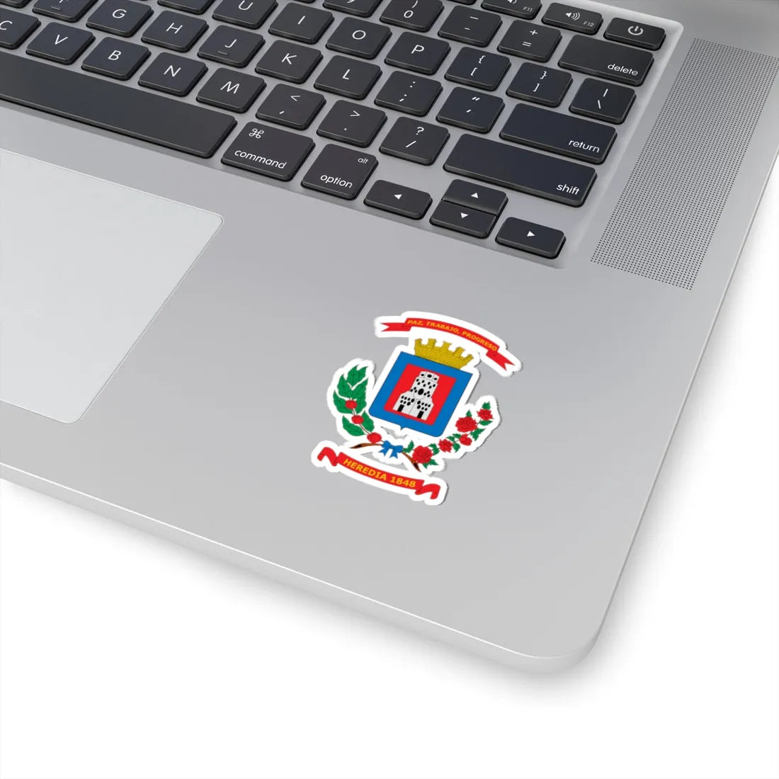 Escudo del cantón de Heredia (Costa Rica) (Coat of Arms) STICKER Vinyl Kiss-Cut Decal - The Sticker Space