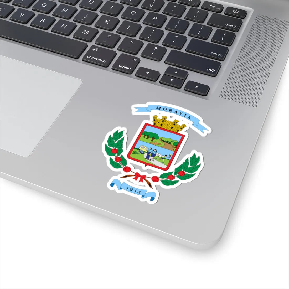 Escudo del cantón de Moravia (Costa Rica) (Coat of Arms) STICKER Vinyl Kiss-Cut Decal - The Sticker Space