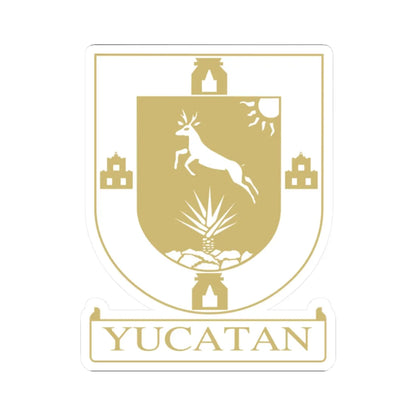 Escudo del Congreso de Yucatán (Mexico) (Coat of Arms) STICKER Vinyl Kiss-Cut Decal 2 Inch White - The Sticker Space