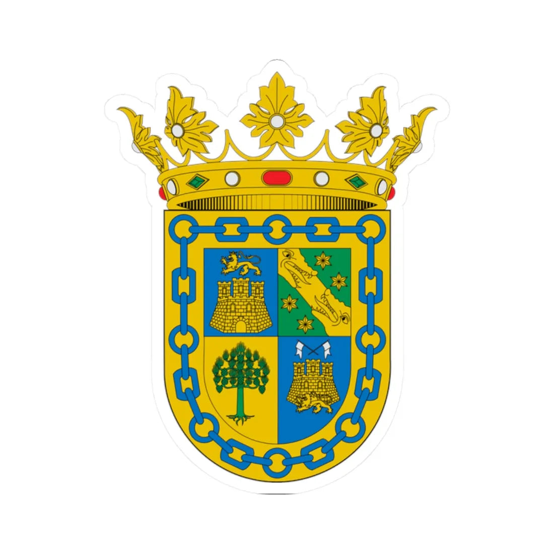 Escudo del ducado de la Torre (Spain) (Coat of Arms) STICKER Vinyl Kiss-Cut Decal 2 Inch White - The Sticker Space