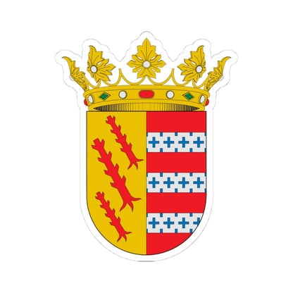 Escudo del ducado de Zaragoza (Spain) (Coat of Arms) STICKER Vinyl Kiss-Cut Decal 4 Inch White - The Sticker Space