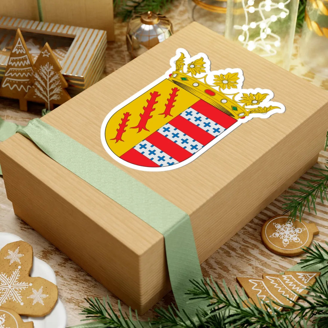 Escudo del ducado de Zaragoza (Spain) (Coat of Arms) STICKER Vinyl Kiss-Cut Decal - The Sticker Space