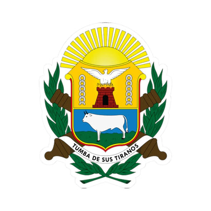 Escudo del Estado Anzoategui (Venezuela) (Coat of Arms) STICKER Vinyl Kiss-Cut Decal 2 Inch White - The Sticker Space