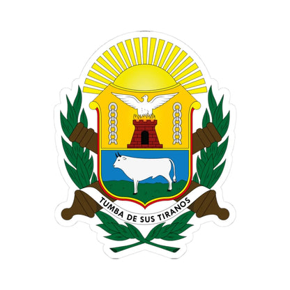 Escudo del Estado Anzoategui (Venezuela) (Coat of Arms) STICKER Vinyl Kiss-Cut Decal 3 Inch White - The Sticker Space