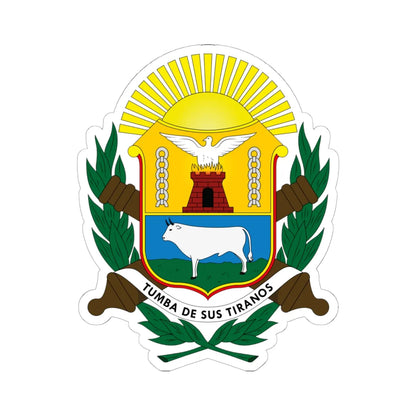 Escudo del Estado Anzoategui (Venezuela) (Coat of Arms) STICKER Vinyl Kiss-Cut Decal 6 Inch White - The Sticker Space