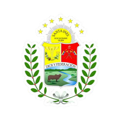 Escudo del Estado Barinas (Venezuela) (Coat of Arms) STICKER Vinyl Kiss-Cut Decal 2 Inch White - The Sticker Space