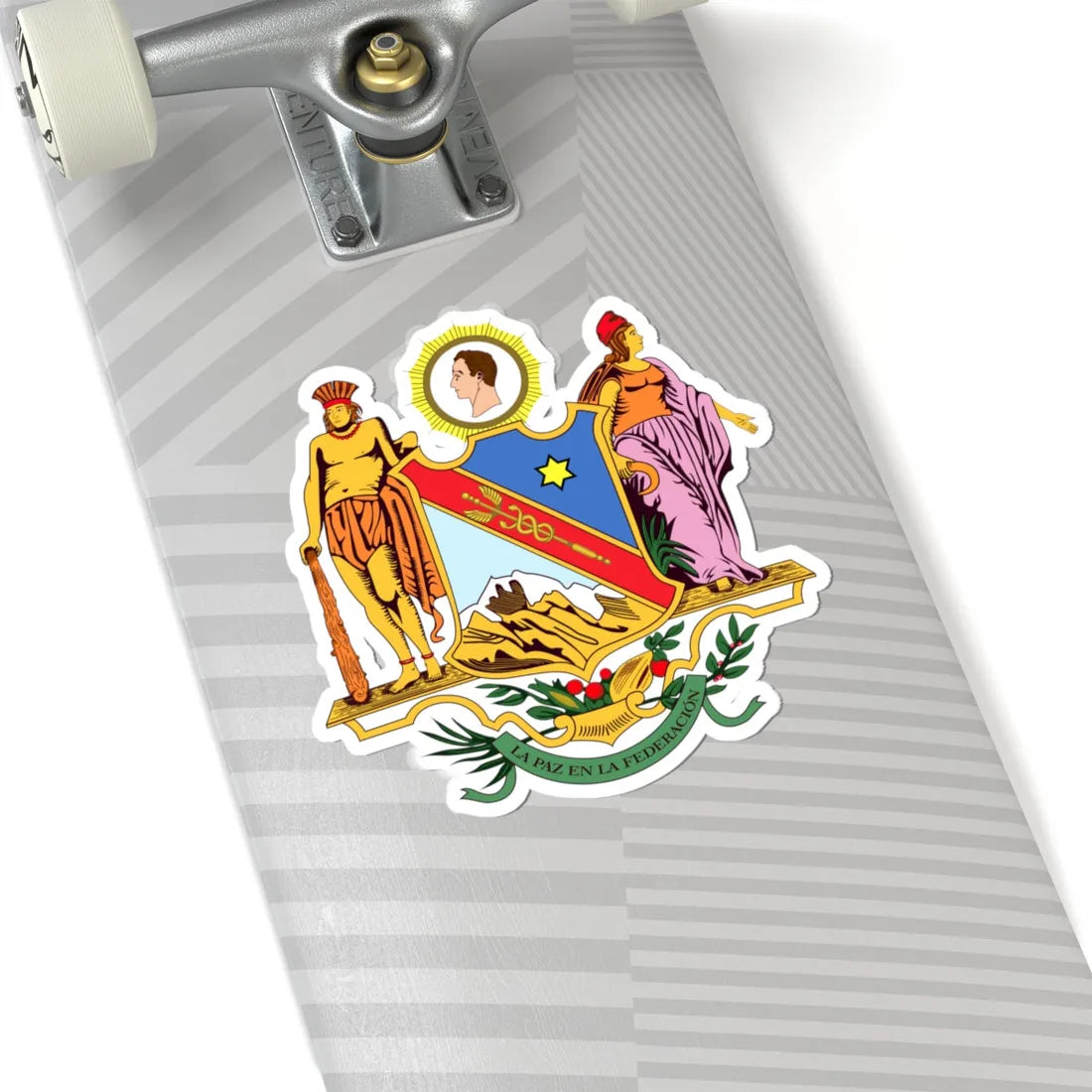 Escudo del Estado Delta Amacuro (Venezuela) (Coat of Arms) STICKER Vinyl Kiss-Cut Decal - The Sticker Space