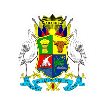 Escudo del Estado Portuguesa (Venezuela) (Coat of Arms) STICKER Vinyl Kiss-Cut Decal 2 Inch White - The Sticker Space