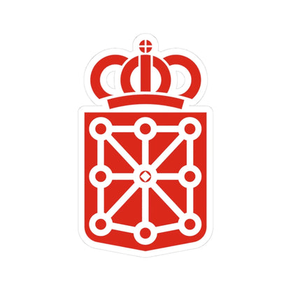 Escudo del gobierno de Navarra (Spain) (Coat of Arms) STICKER Vinyl Kiss-Cut Decal 3 Inch White - The Sticker Space