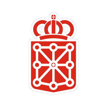 Escudo del gobierno de Navarra (Spain) (Coat of Arms) STICKER Vinyl Kiss-Cut Decal 4 Inch White - The Sticker Space