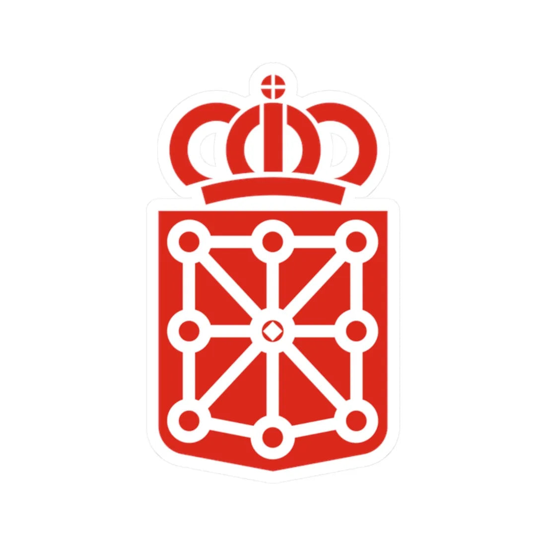Escudo del gobierno de Navarra (Spain) (Coat of Arms) STICKER Vinyl Kiss-Cut Decal - The Sticker Space