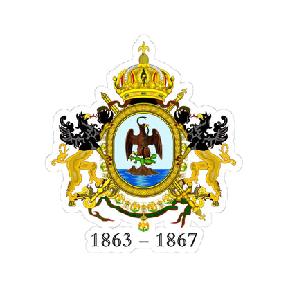 Escudo del Imperio 1863 a 1867 (Mexico) (Coat of Arms) STICKER Vinyl Kiss-Cut Decal - The Sticker Space