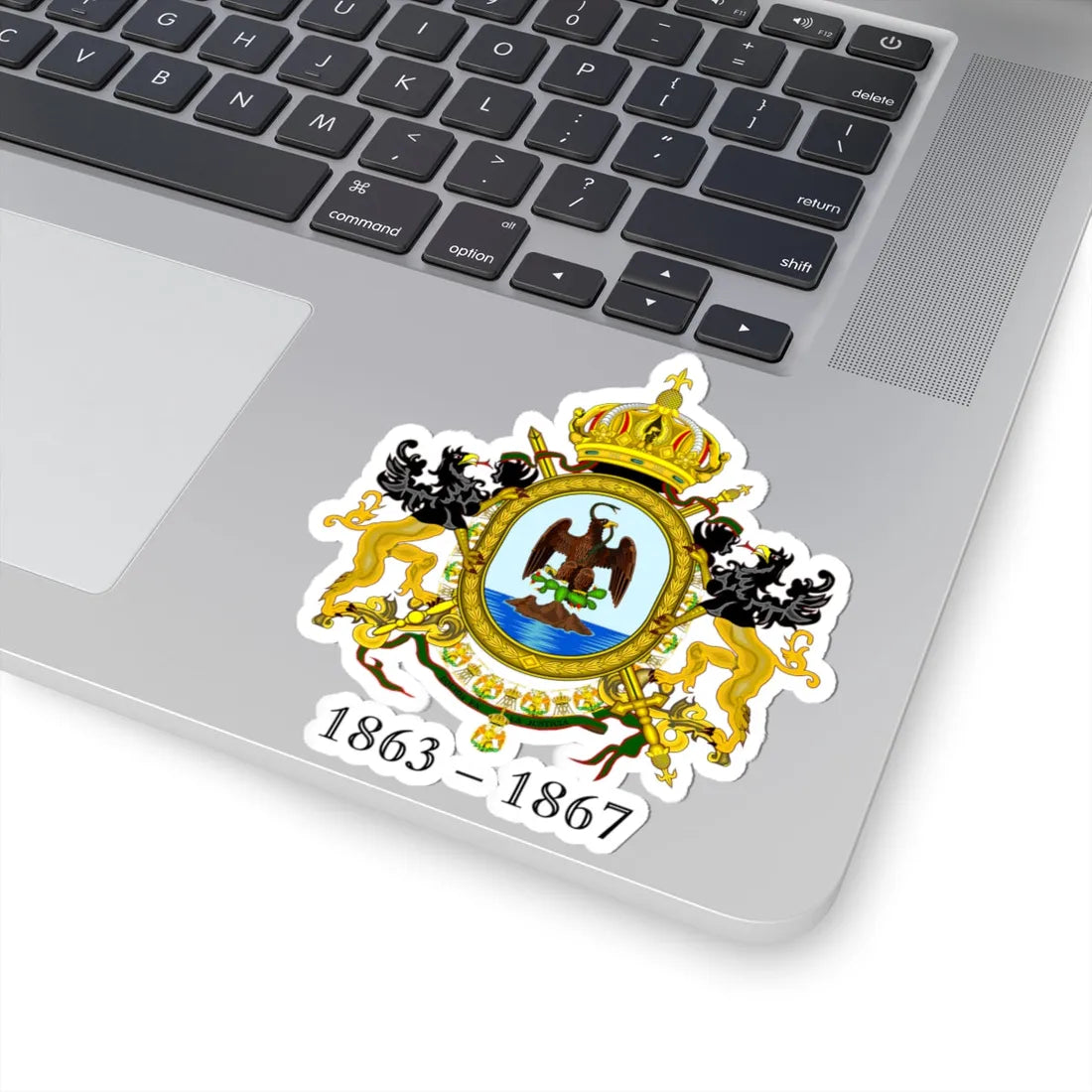 Escudo del Imperio 1863 a 1867 (Mexico) (Coat of Arms) STICKER Vinyl Kiss-Cut Decal - The Sticker Space