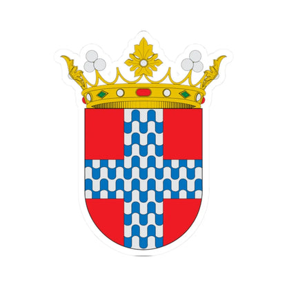 Escudo del Marquesado de Castel-Moncayo (Spain) (Coat of Arms) STICKER Vinyl Kiss-Cut Decal 2 Inch White - The Sticker Space