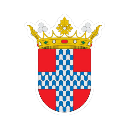Escudo del Marquesado de Castel-Moncayo (Spain) (Coat of Arms) STICKER Vinyl Kiss-Cut Decal 3 Inch White - The Sticker Space