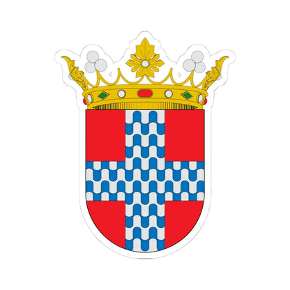 Escudo del Marquesado de Castel-Moncayo (Spain) (Coat of Arms) STICKER Vinyl Kiss-Cut Decal 4 Inch White - The Sticker Space