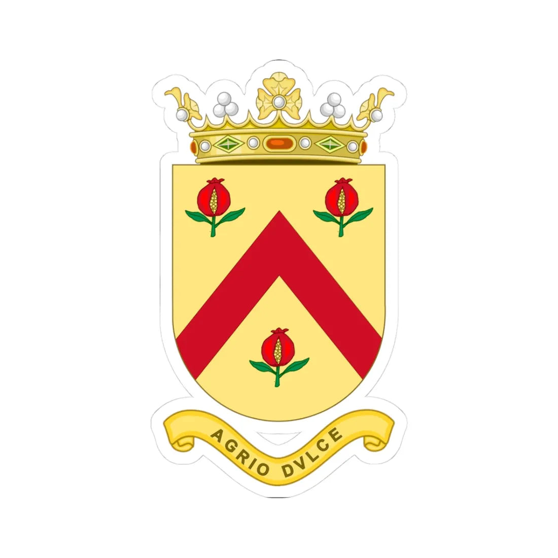 Escudo del Marquesado de la Floresta (Spain) (Coat of Arms) STICKER Vinyl Kiss-Cut Decal 3 Inch White - The Sticker Space