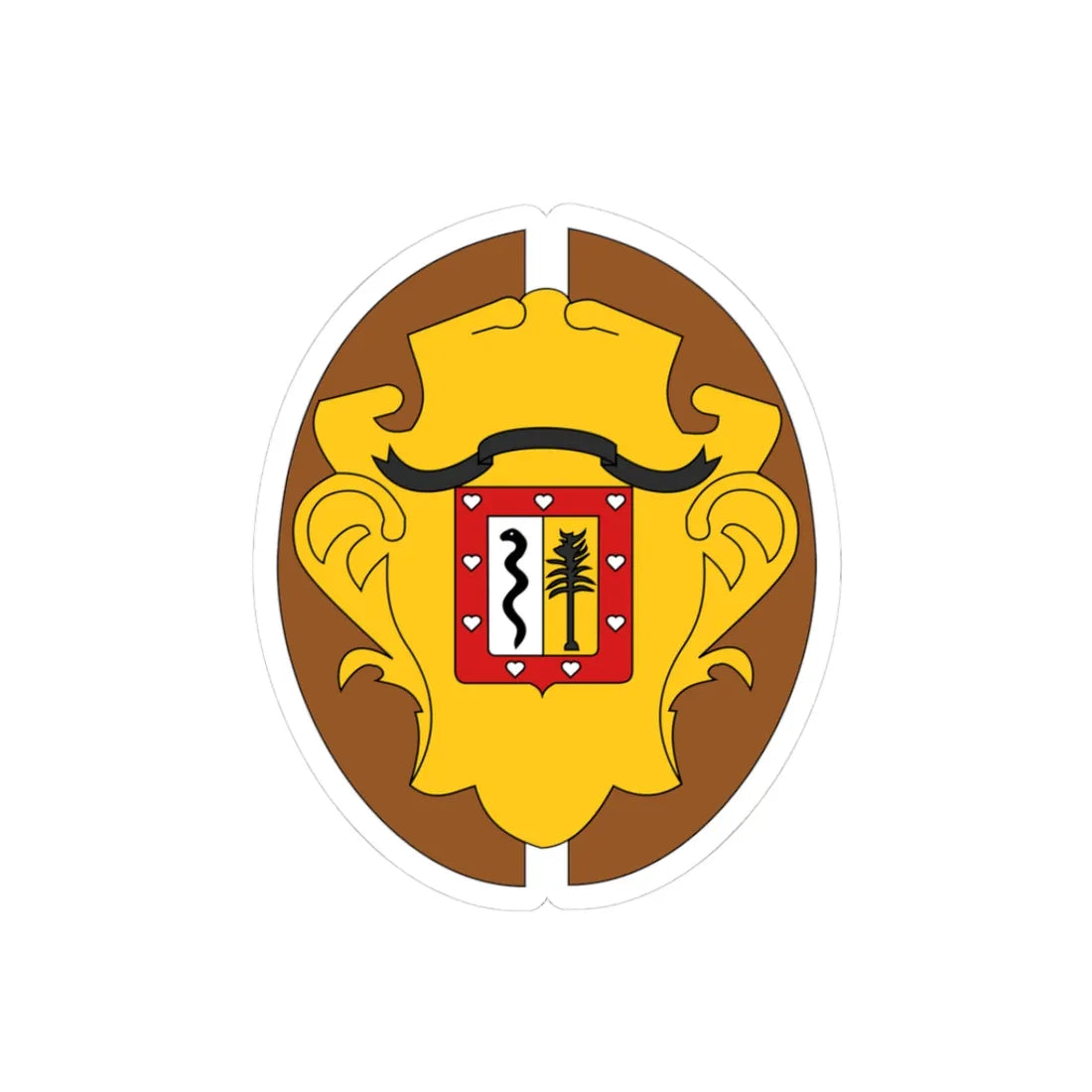 Escudo del Municipio Andrés Bello (Venezuela) (Coat of Arms) STICKER Vinyl Kiss-Cut Decal 3 Inch White - The Sticker Space