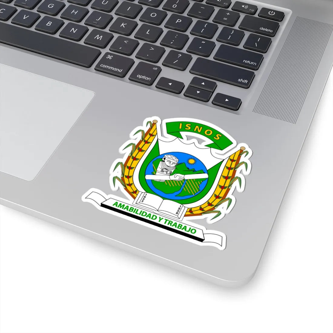 Escudo del municipio de Isnos (Colombia) (Coat of Arms) STICKER Vinyl Kiss-Cut Decal - The Sticker Space