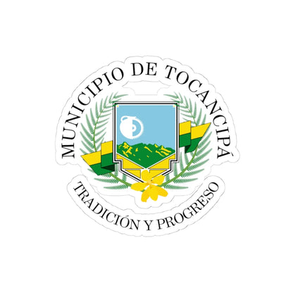 Escudo del Municipio de Tocancipá (Colombia) (Coat of Arms) STICKER Vinyl Kiss-Cut Decal 4 Inch White - The Sticker Space