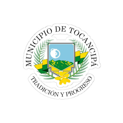 Escudo del Municipio de Tocancipá (Colombia) (Coat of Arms) STICKER Vinyl Kiss-Cut Decal 6 Inch White - The Sticker Space