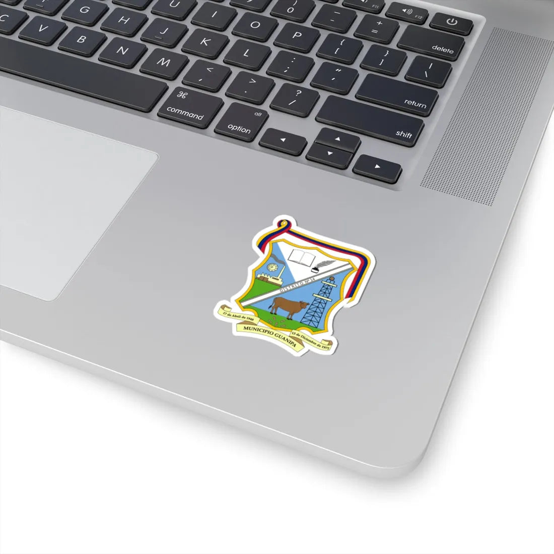 Escudo del Municipio Guanipa (Venezuela) (Coat of Arms) STICKER Vinyl Kiss-Cut Decal - The Sticker Space