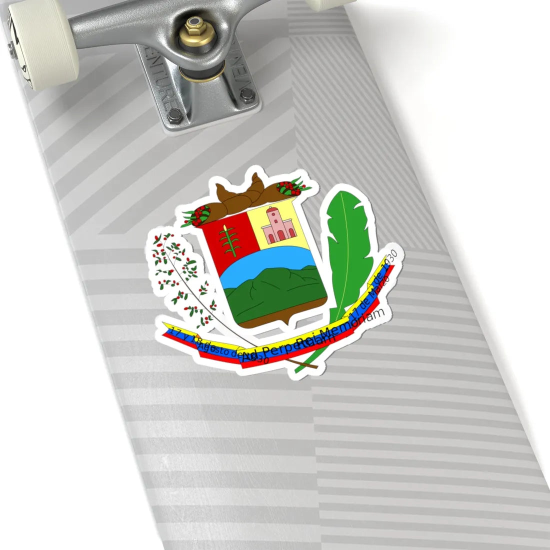 Escudo del Municipio Justo Briceño (Venezuela) (Coat of Arms) STICKER Vinyl Kiss-Cut Decal - The Sticker Space