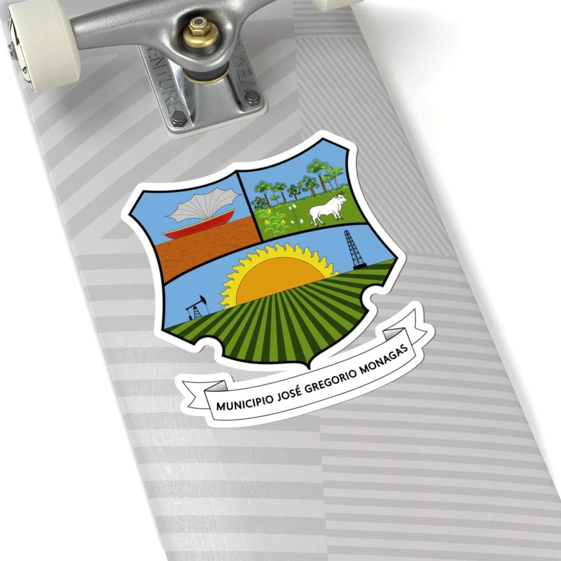 Escudo del Municipio Monagas Anzoátegui (Venezuela) (Coat of Arms) STICKER Vinyl Kiss-Cut Decal - The Sticker Space