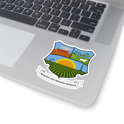 Escudo del Municipio Monagas Anzoátegui (Venezuela) (Coat of Arms) STICKER Vinyl Kiss-Cut Decal - The Sticker Space