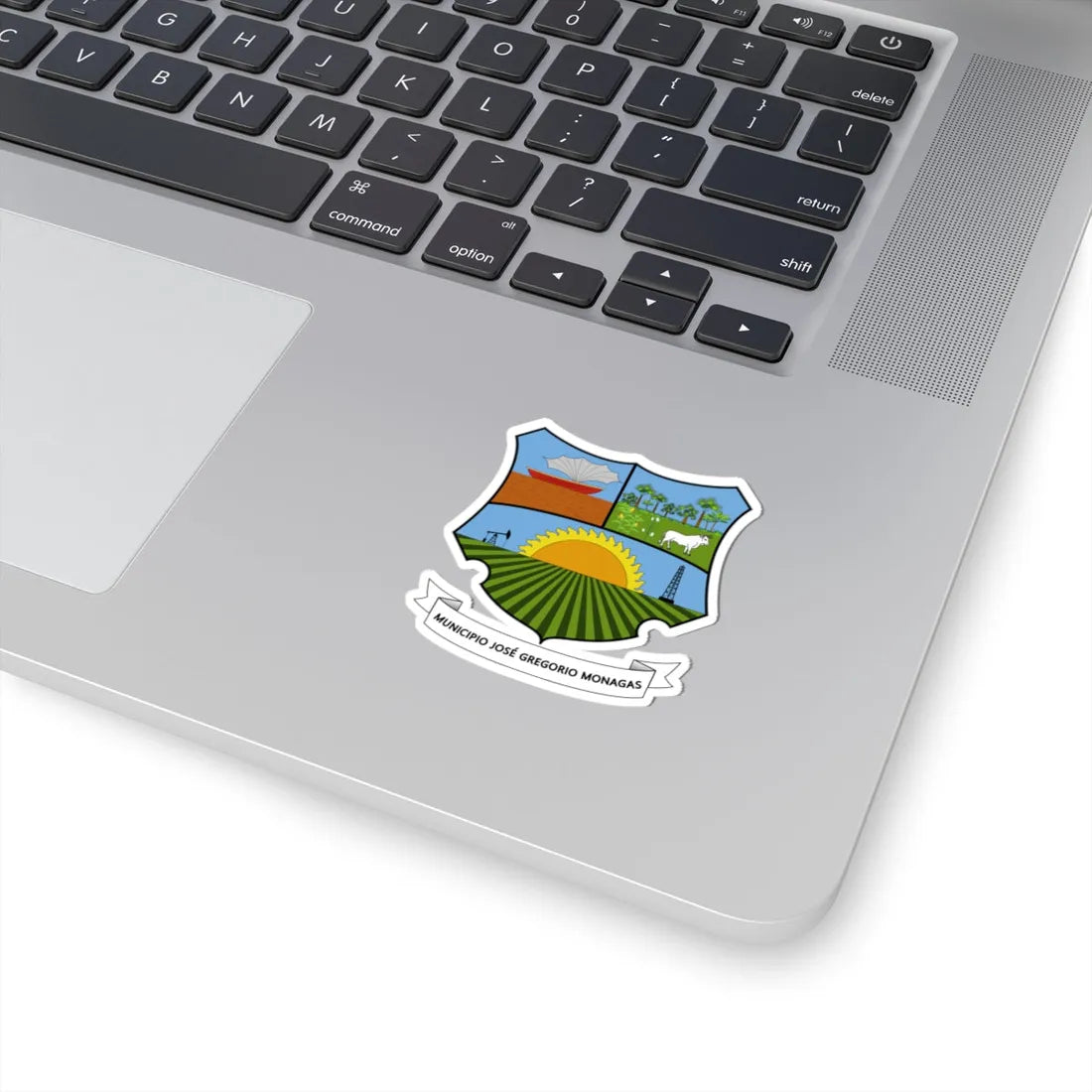 Escudo del Municipio Monagas Anzoátegui (Venezuela) (Coat of Arms) STICKER Vinyl Kiss-Cut Decal - The Sticker Space