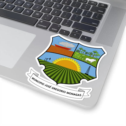 Escudo del Municipio Monagas Anzoátegui (Venezuela) (Coat of Arms) STICKER Vinyl Kiss-Cut Decal - The Sticker Space