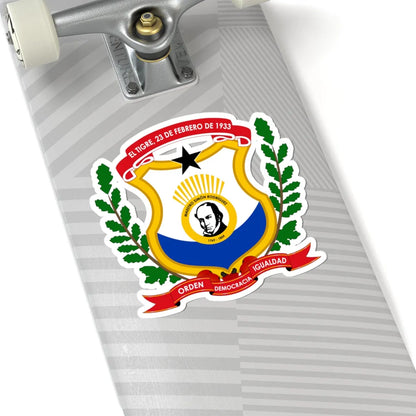 Escudo del Municipio Simón Rodríguez (Venezuela) (Coat of Arms) STICKER Vinyl Kiss-Cut Decal - The Sticker Space