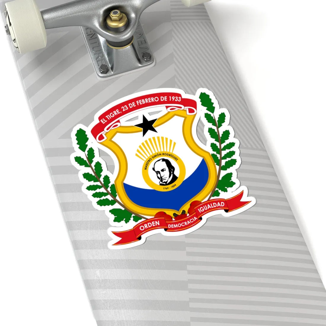 Escudo del Municipio Simón Rodríguez (Venezuela) (Coat of Arms) STICKER Vinyl Kiss-Cut Decal - The Sticker Space
