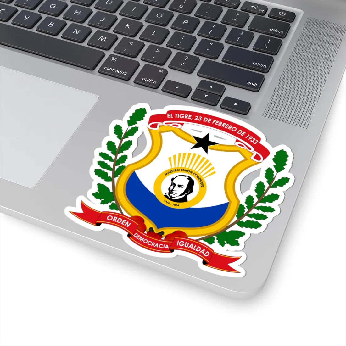 Escudo del Municipio Simón Rodríguez (Venezuela) (Coat of Arms) STICKER Vinyl Kiss-Cut Decal - The Sticker Space