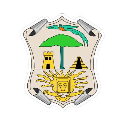 Escudo del Quiche (Guatemala) (Coat of Arms) STICKER Vinyl Kiss-Cut Decal 3 Inch White - The Sticker Space