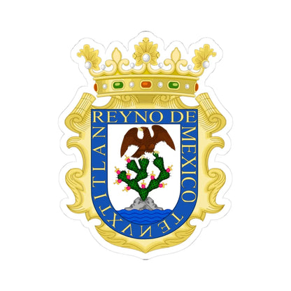 Escudo del Reino de México (Mexico) (Coat of Arms) STICKER Vinyl Kiss-Cut Decal 3 Inch White - The Sticker Space