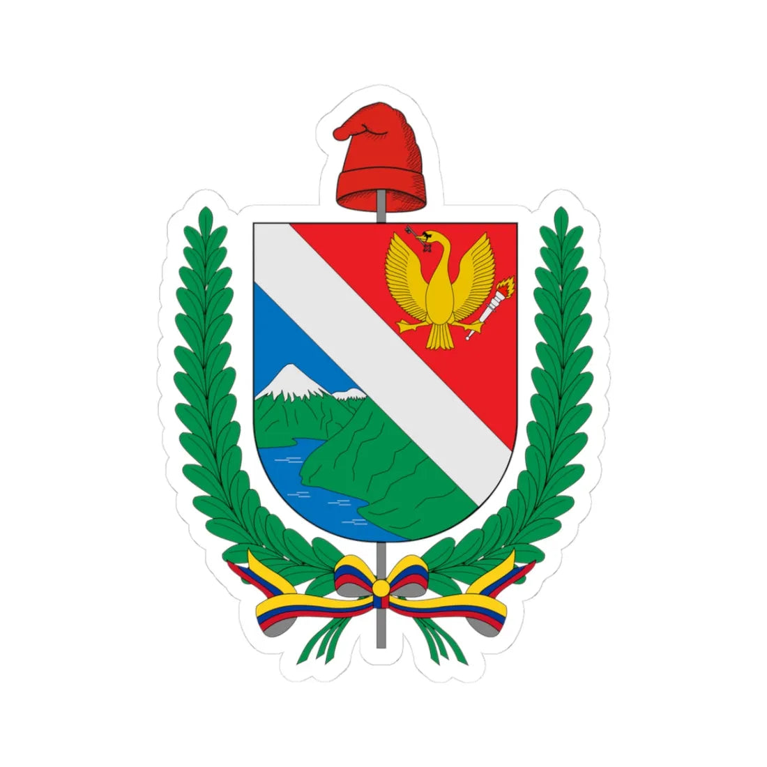 Escudo del Tolima (Colombia) (Coat of Arms) STICKER Vinyl Kiss-Cut Decal 3 Inch White - The Sticker Space
