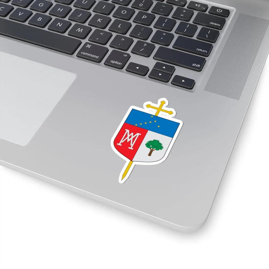 Escudo del Vicariato Apostólico de Mitú (Colombia) (Coat of Arms) STICKER Vinyl Kiss-Cut Decal - The Sticker Space