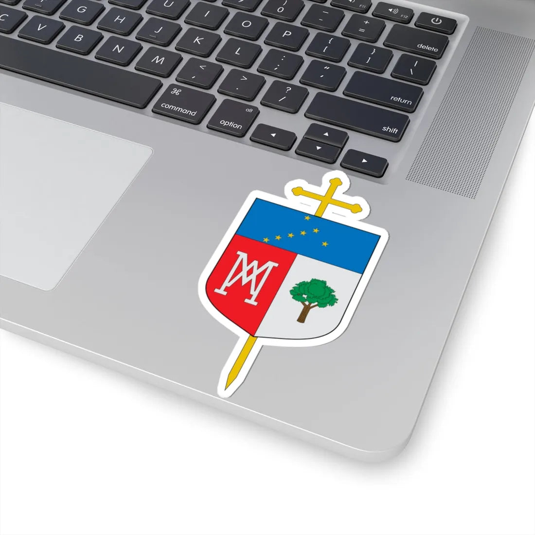 Escudo del Vicariato Apostólico de Mitú (Colombia) (Coat of Arms) STICKER Vinyl Kiss-Cut Decal - The Sticker Space