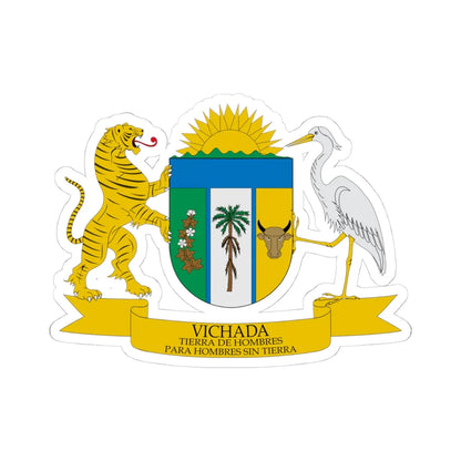 Escudo del Vichada (Colombia) (Coat of Arms) STICKER Vinyl Kiss-Cut Decal 4 Inch White - The Sticker Space