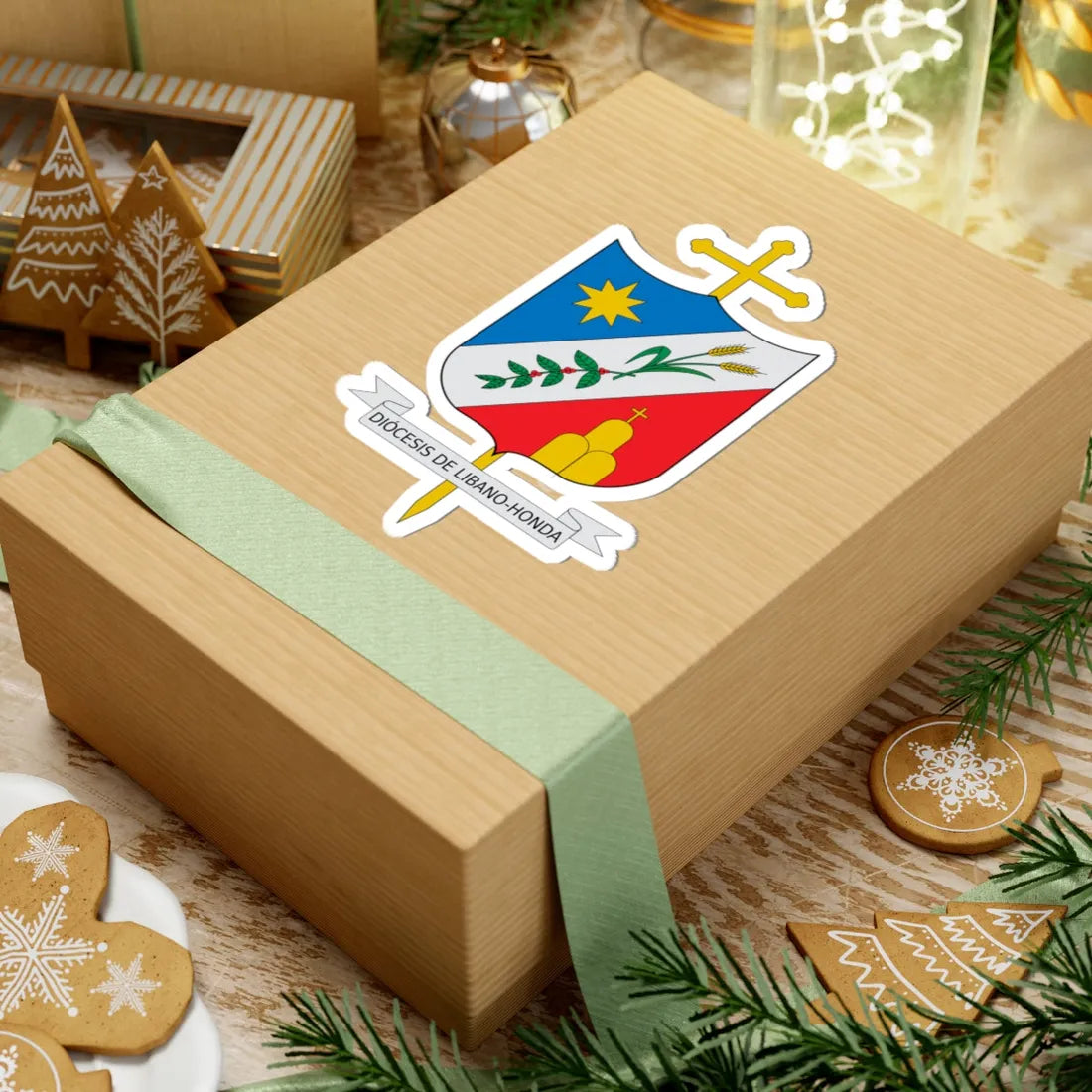 Escudo Diócesis de Líbano-Honda (Colombia) (Coat of Arms) STICKER Vinyl Kiss-Cut Decal - The Sticker Space