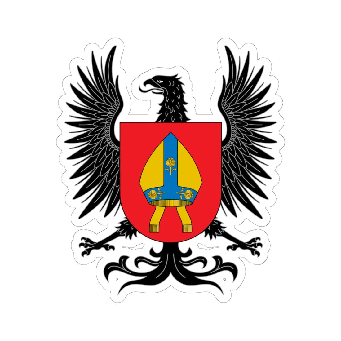Escudo Episcopado de Colombia (Colombia) (Coat of Arms) STICKER Vinyl Kiss-Cut Decal 6 Inch White - The Sticker Space